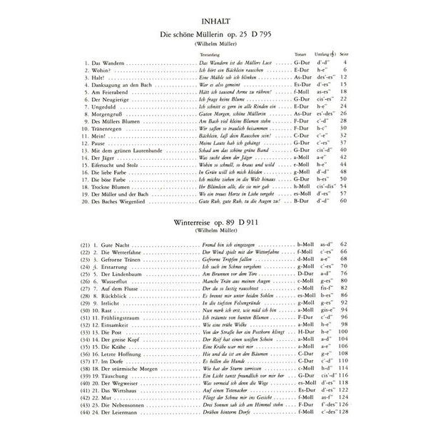 Edition Peters Schubert Lieder 1 Tief