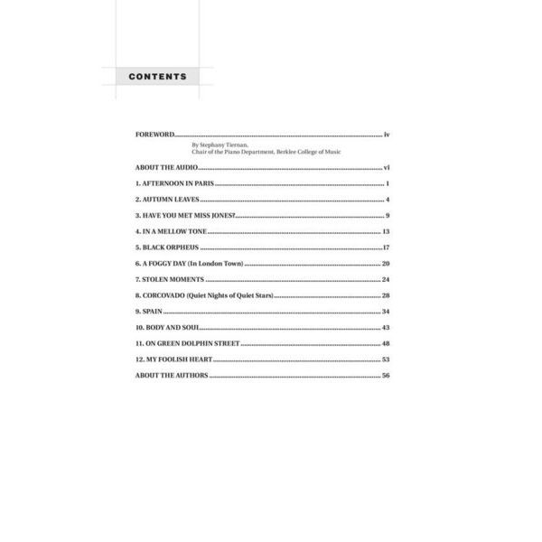 Berklee Press Jazz Standards for Solo Piano