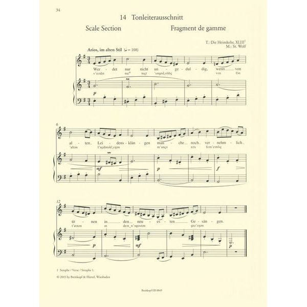 Breitkopf & Hrtel Wege zum Liedgesang Mittel