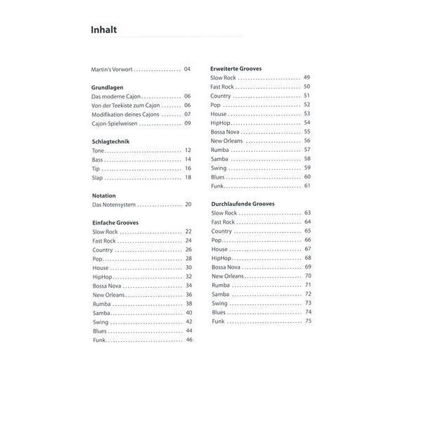 Hage Musikverlag Cajon Schule