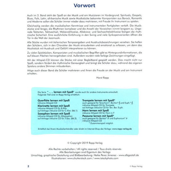 Horst Rapp Verlag Horn Lernen mit Spa 3