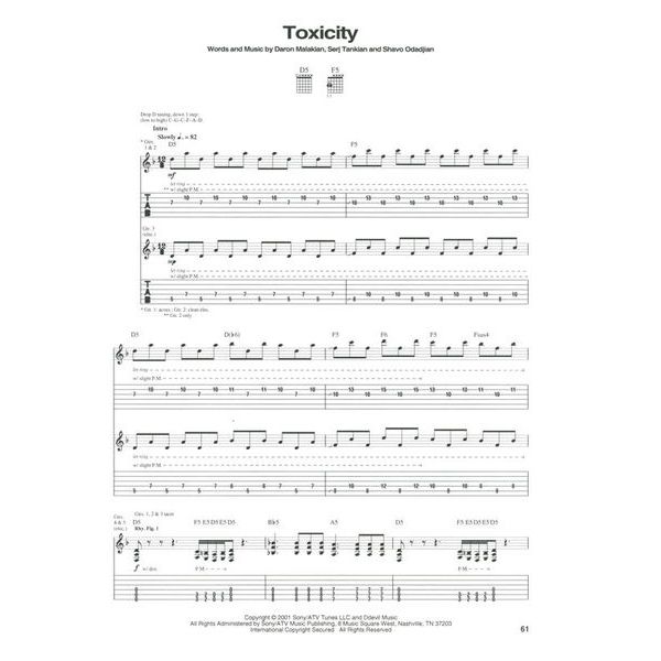 Hal Leonard System Of A Down Toxicity