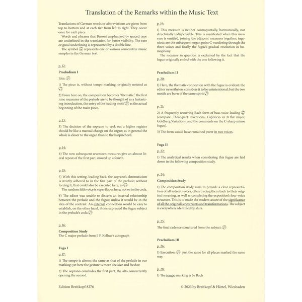 Breitkopf & Hrtel Bach/Busoni Wohltemperiert 1/1