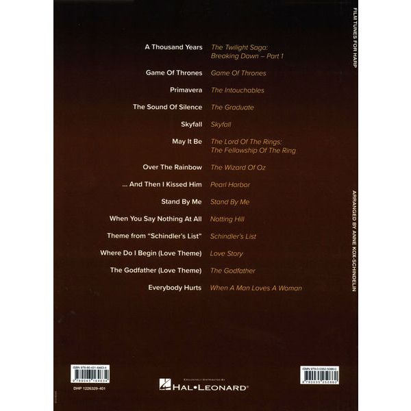 De Haske Film Tunes for Harp