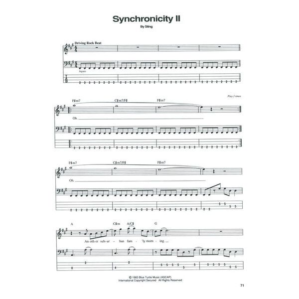 Music Sales The Best Of Police Bass