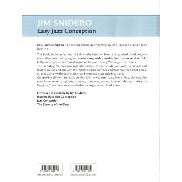 Advance Music Easy Jazz Conception 1 T-Sax