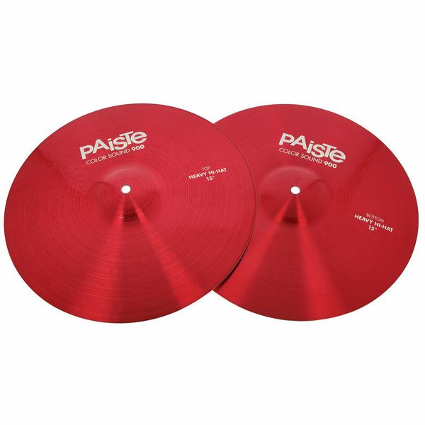 Paiste 15" 900 Color Heavy Hi-Hat Red