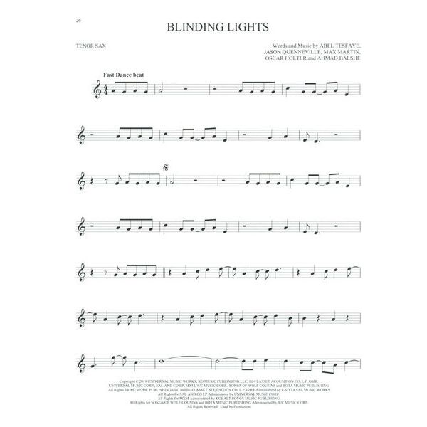 Hal Leonard 101 Top Hits for Tenor Sax