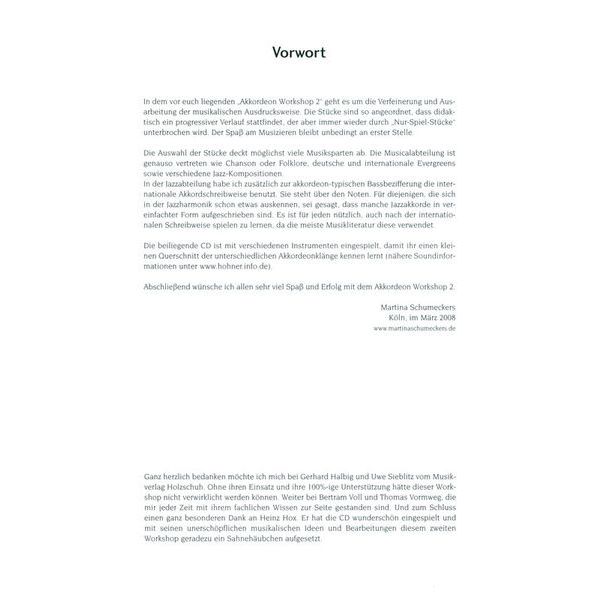 Holzschuh Verlag Akkordeon Workshop 2