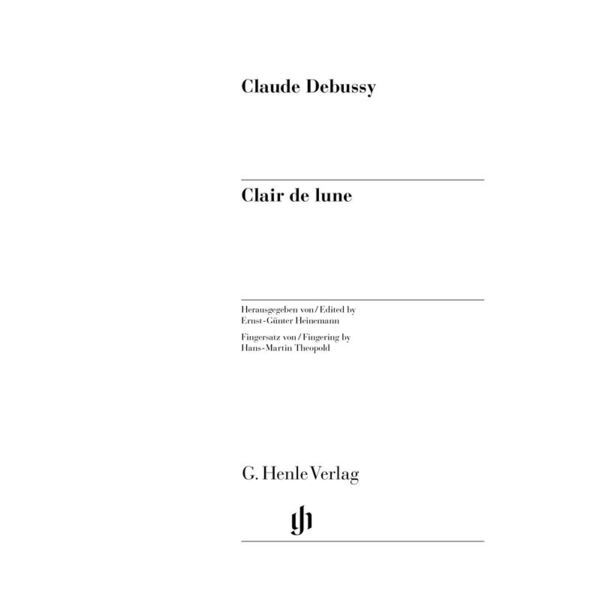 Henle Verlag Debussy Clair De Lune