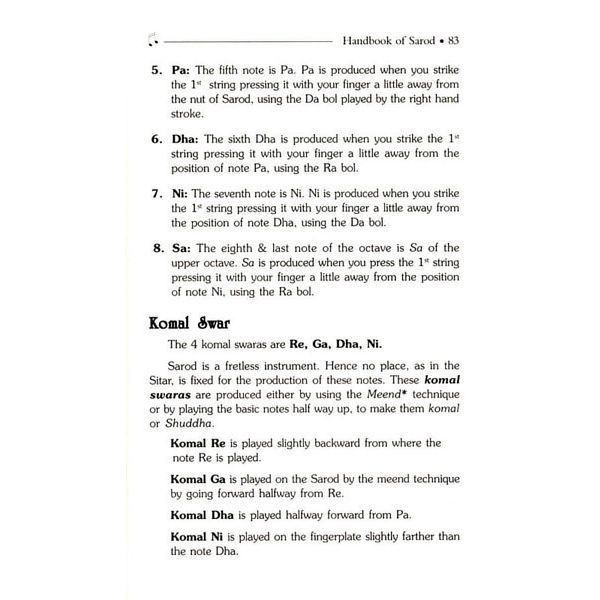 Pankaj Publications Handbook of Sarod