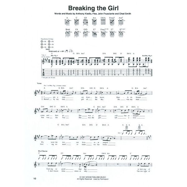 Hal Leonard Red Hot Chili Blood Guitar