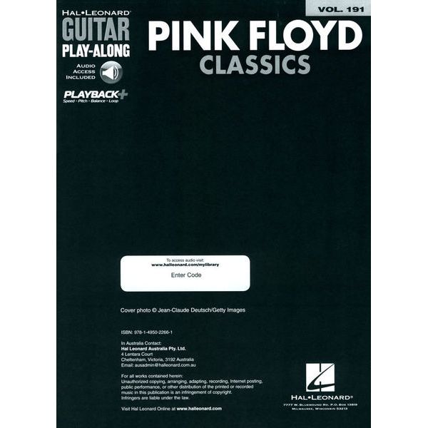 Hal Leonard Guitar Play-Along Pink Floyd