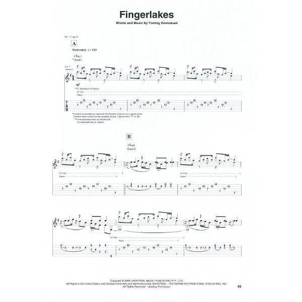 Hal Leonard Tommy Emmanuel Little By Littl