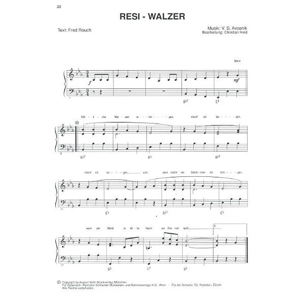 August Seith Musikverlag Avsenik Welterfolge Blue