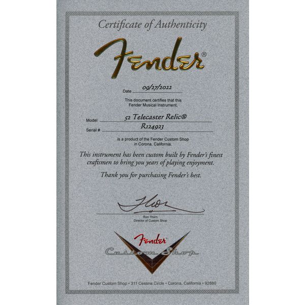 Fender 52 Tele ANB Super Heavy Relic