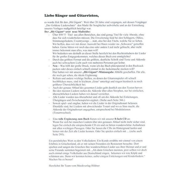 Musikverlag Hildner Hit Gigant