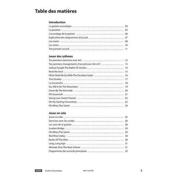 Cascha Guitare Acoustique Apprendre