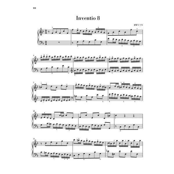 Henle Verlag Bach Zweistimmige Inventionen