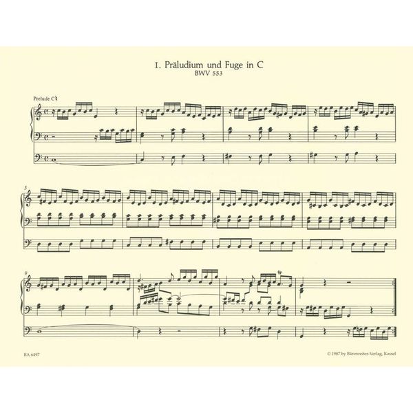 Brenreiter Bach Acht Prludien und Fugen