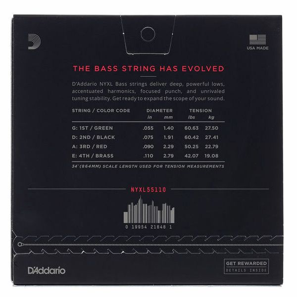 Daddario NYXL55110 Bass Set