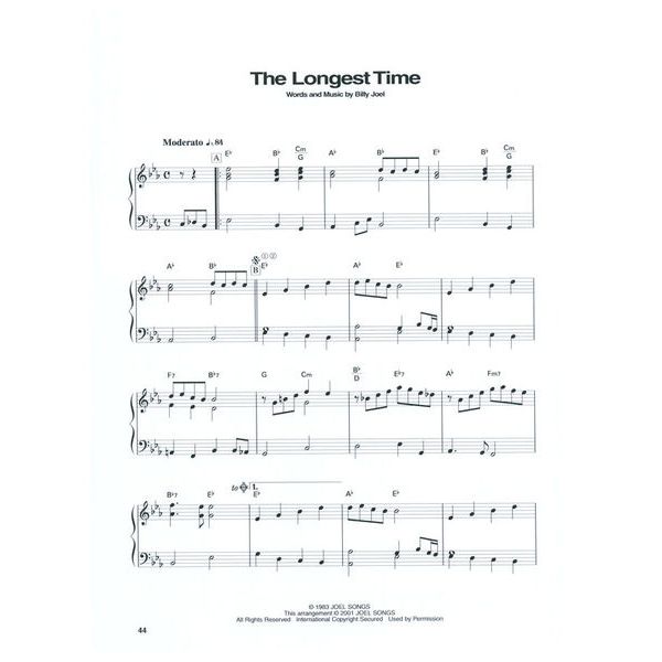 Hal Leonard Billy Joel Best Of Piano Solos