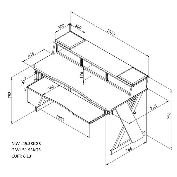 Thomann Studio Table XL Black