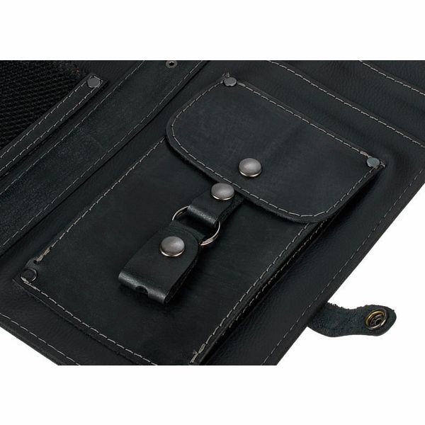Zultan Leather Stick Bag Black