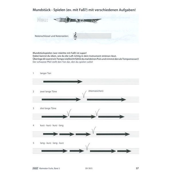Hage Musikverlag Klarinetten Fuchs 1