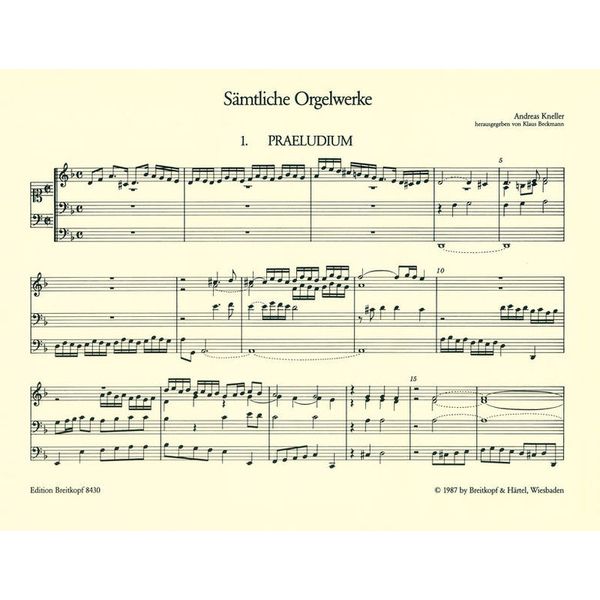 Breitkopf & Hrtel Kneller Smtliche Orgelwerke