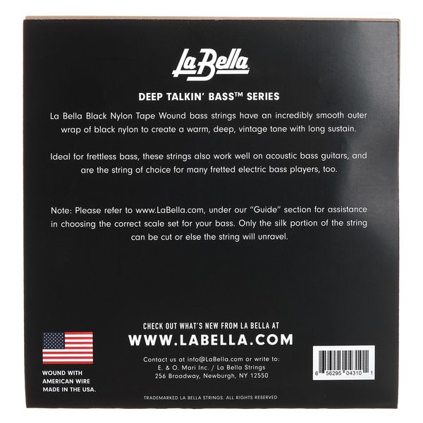 La Bella 760N-B DT Bass Black Nylon