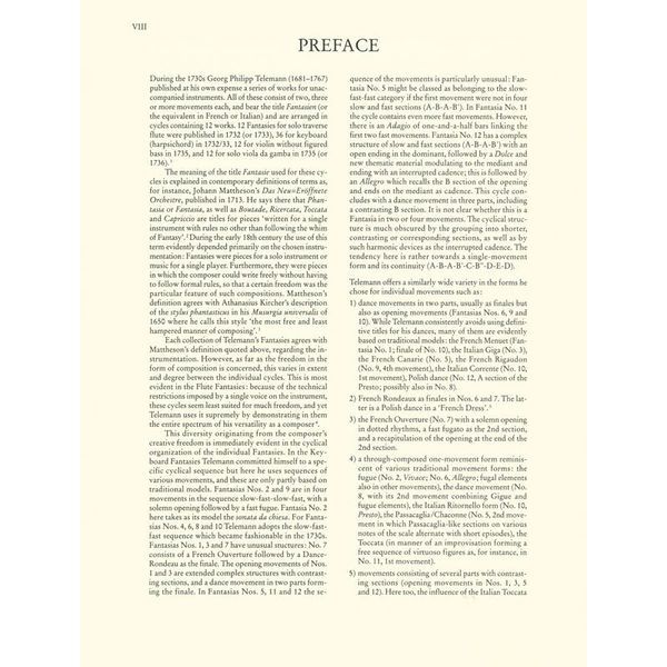 Wiener Urtext Edition Telemann Fantasien für Flöte