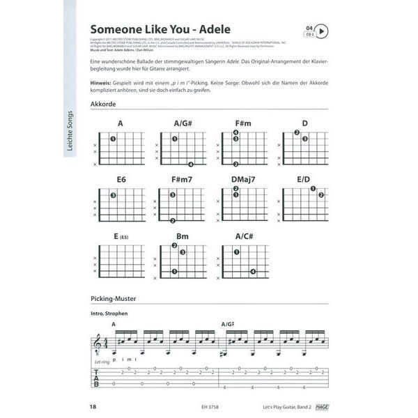 Hage Musikverlag Let's Play Guitar 2