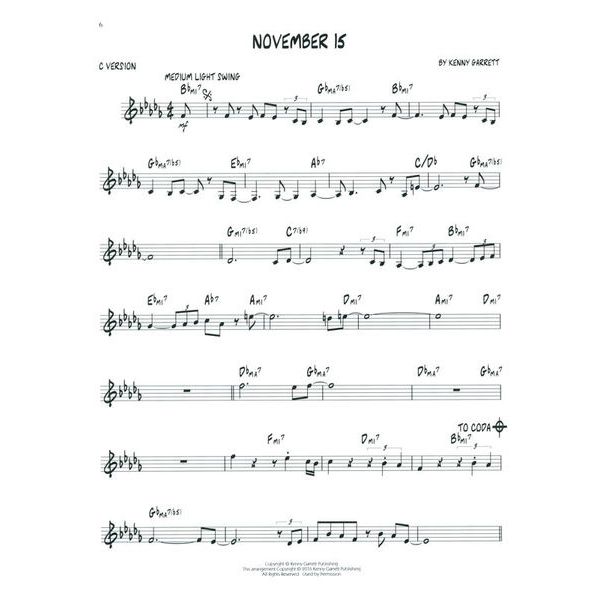 Hal Leonard Jazz Play-Along Kenny Garrett