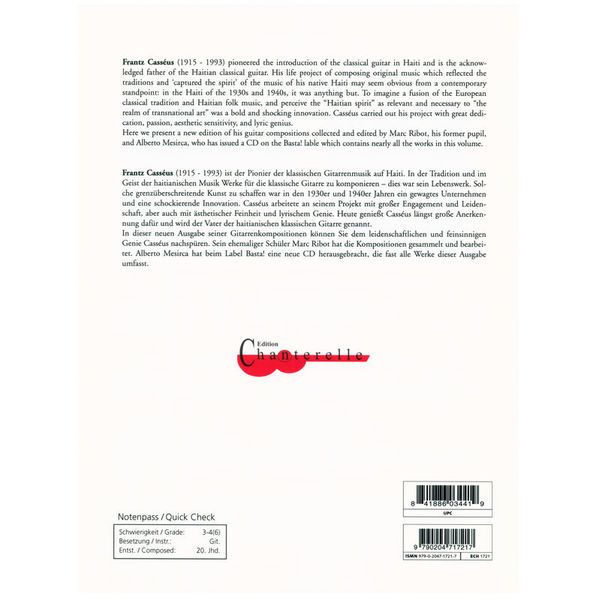 Edition Chanterelle Casseus Gitarrenwerke