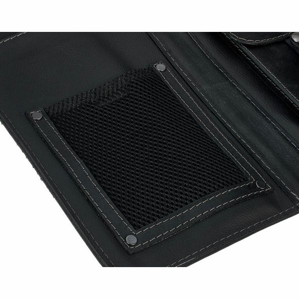 Zultan Leather Stick Bag Black