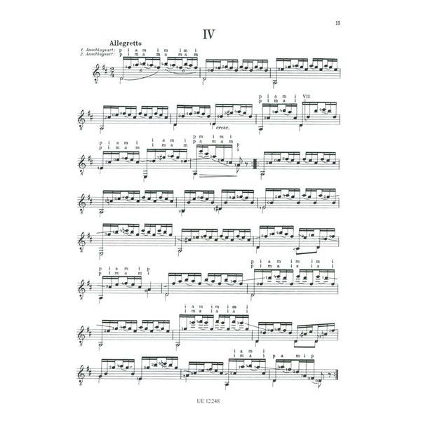 Universal Edition Carcassi Ausgewhlte Etüden