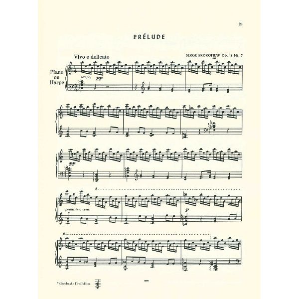 Robert Forberg Musikverlag Prokofjew Kleine Klavierstücke