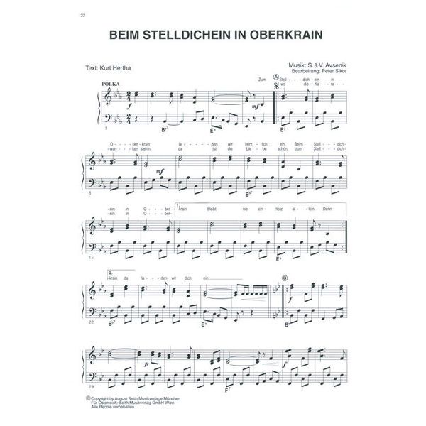 August Seith Musikverlag Avsenik Welterfolge rot