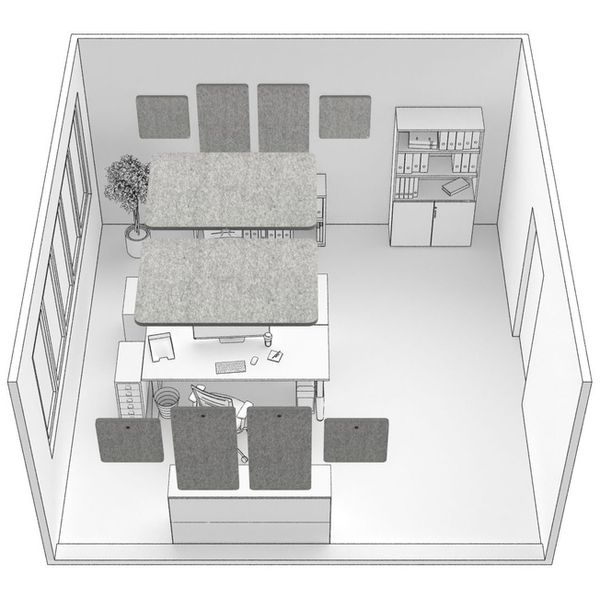 t.akustik Office Set Duo SGR