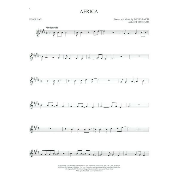 Hal Leonard 101 Simple Songs Tenor Sax