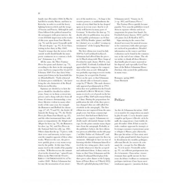 Henle Verlag Schumann Fantasiestücke Cl