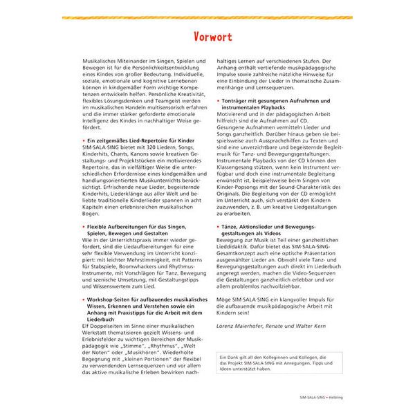 Helbling Verlag Sim Sala Sing Das Liederbuch D