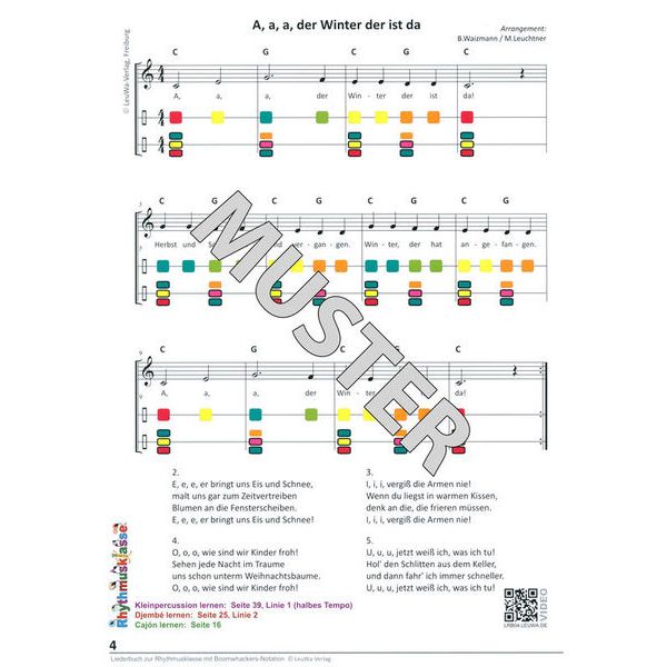 LeuWa-Verlag  Liederbuch zur Rhythmusklasse