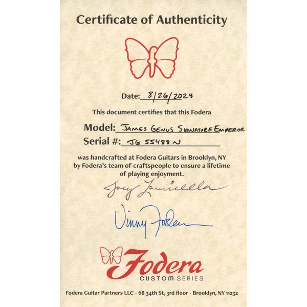 Fodera Emperor Elite 5 James Genus