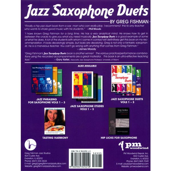 Greg Fishman Jazz Saxophone Duets 3
