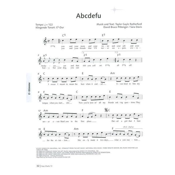 Music Factory Easy Charts Play-Along 13