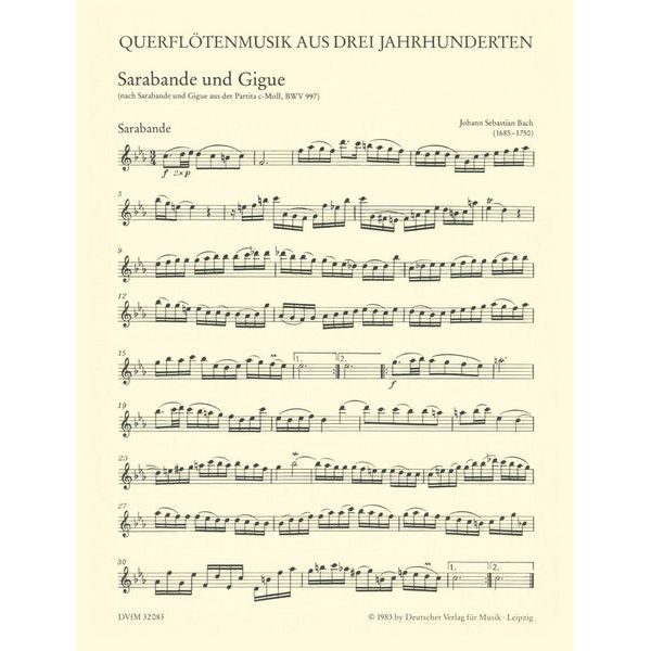Deutscher Verlag für Musik Querflötenmusik aus drei Jhdt.