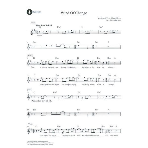 Schott Classic Pop Ballads Tenor Sax