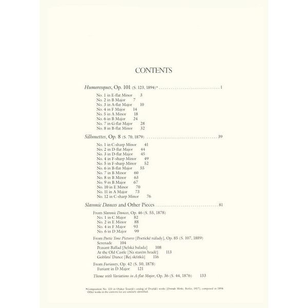 Dover Publications Dvorak Humoresques